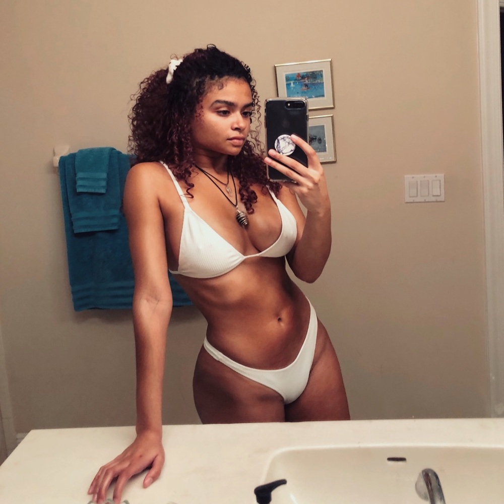 white bikini